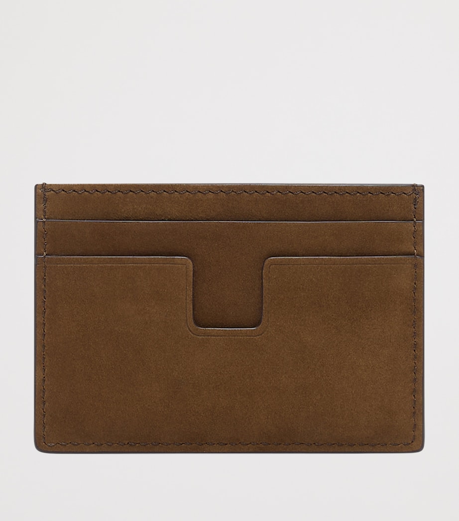 TOM FORD Suede T-Line Card Holder Ebu Image 2