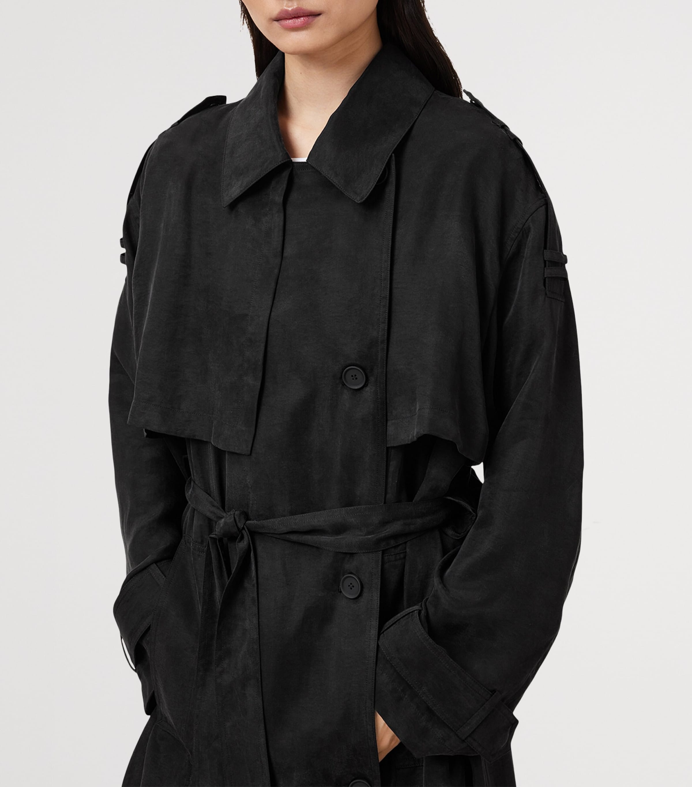 Linnie Trench Coat BLACK Image 10