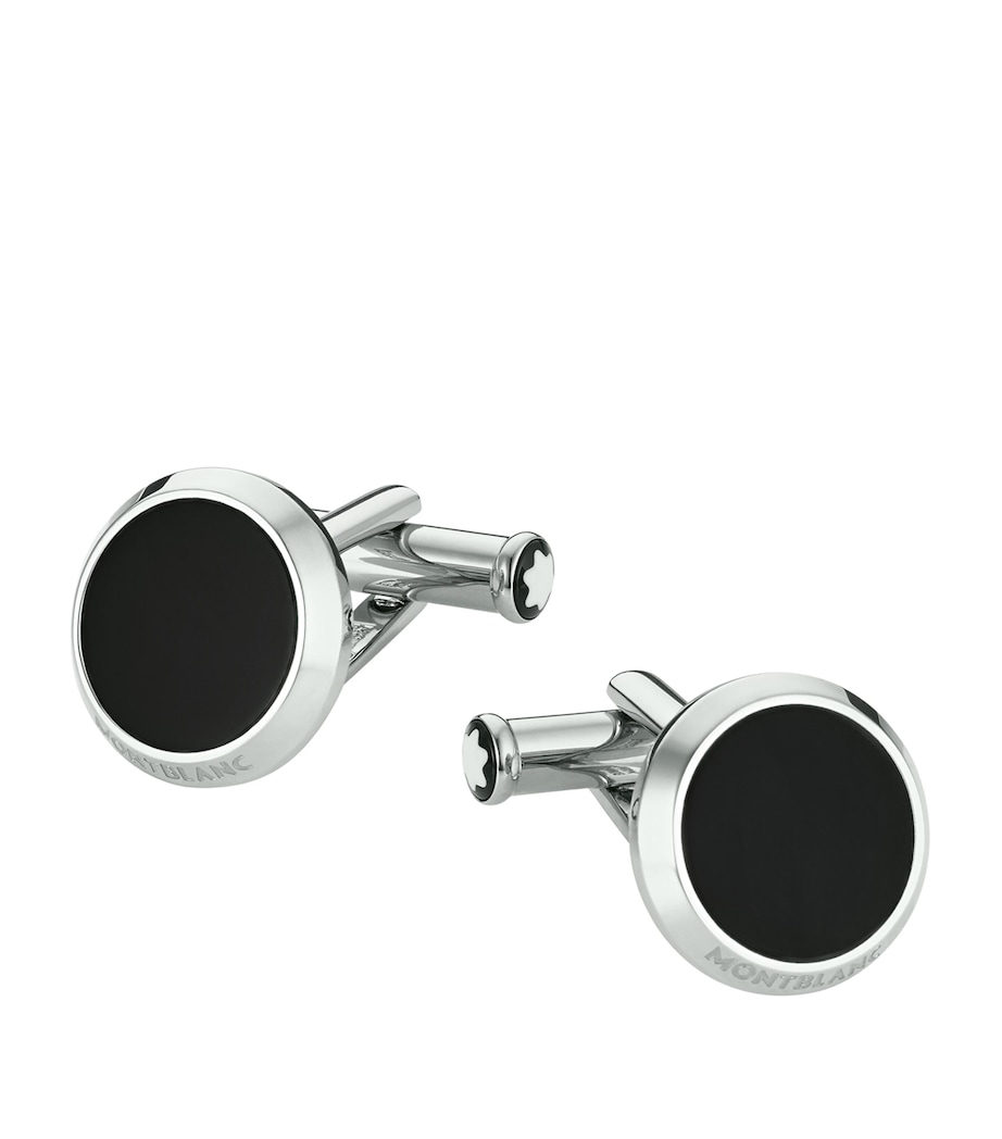 Stainless Steel and Onyx Meisterstück Cufflinks ONYX Image 1