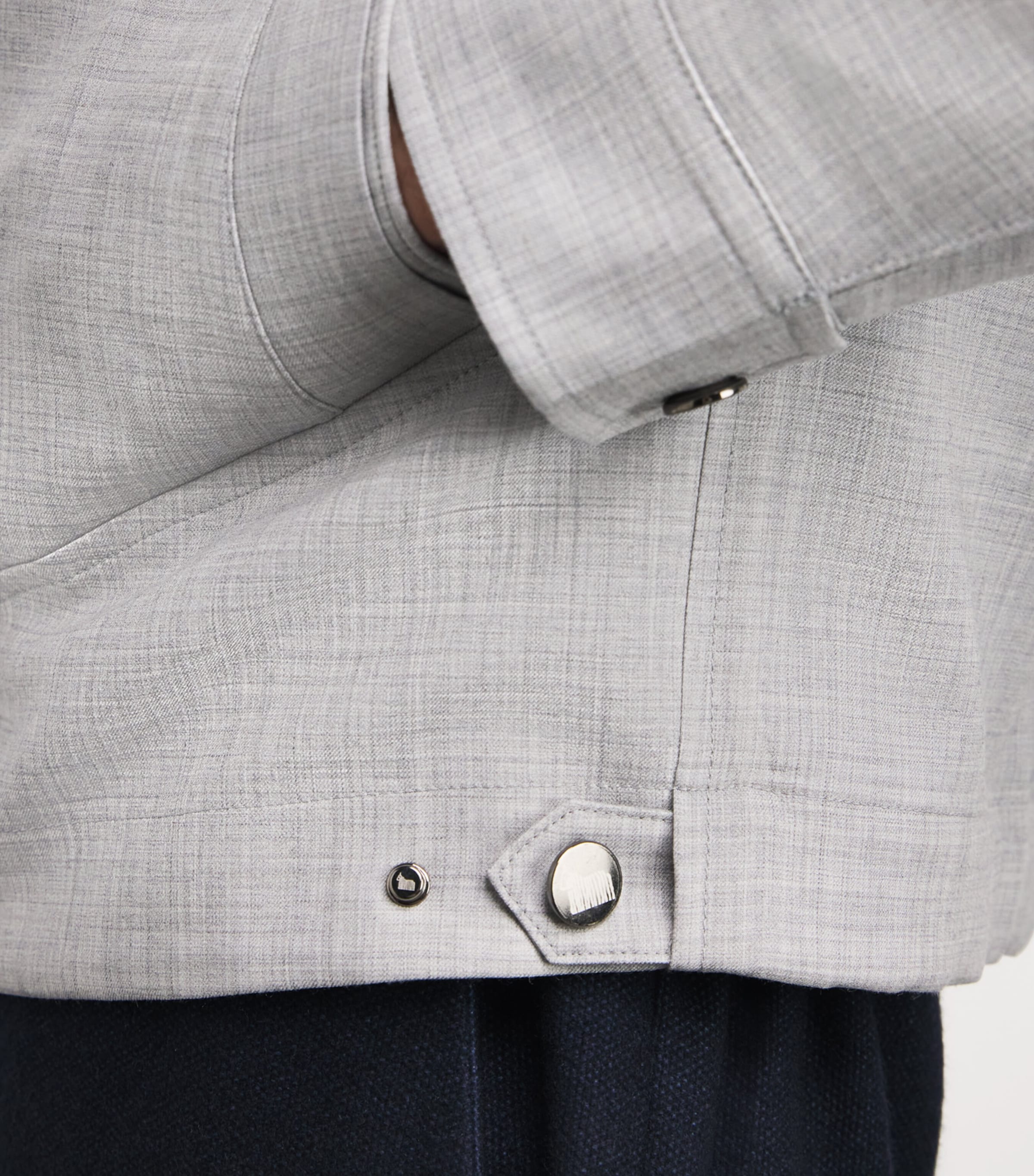 Cashmere Zip-Up Jacket 22 GREY Image 6