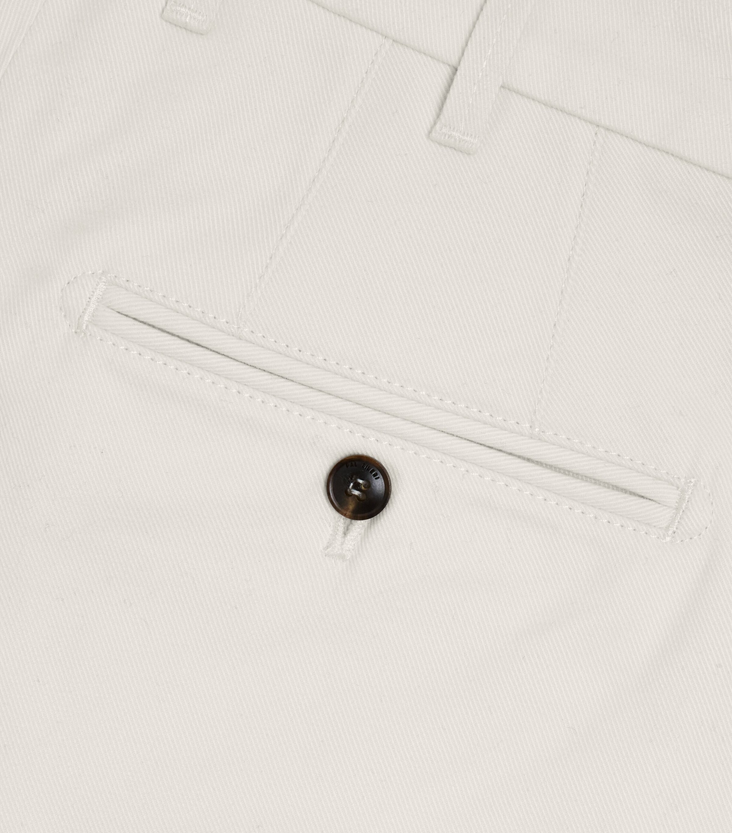 Pal Zileri Mens Stretch-Cotton Twill Chinos White Image 6