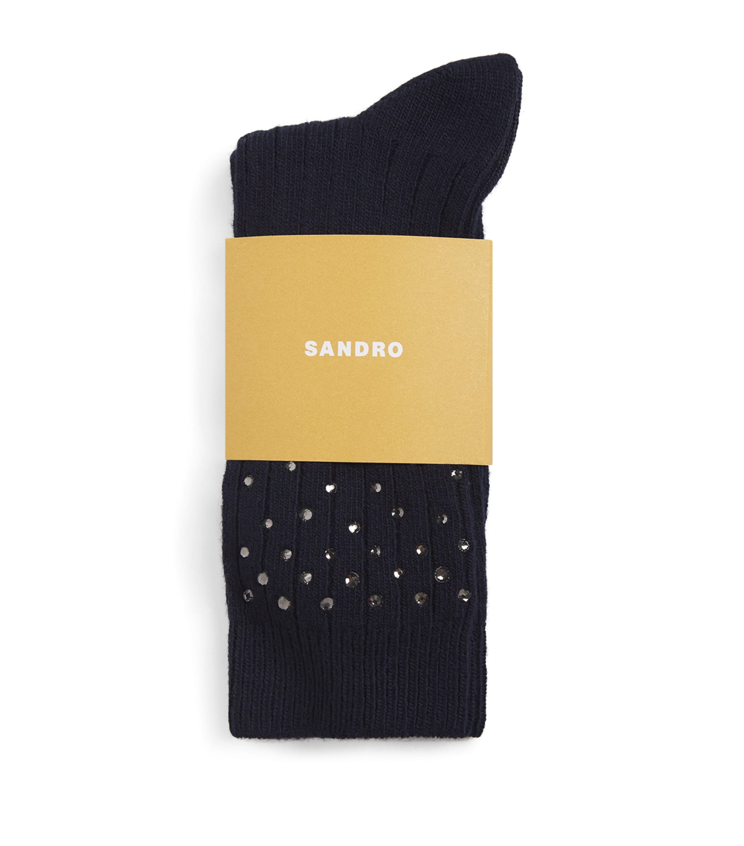 Sandro Crystal-embellished Socks In Blue