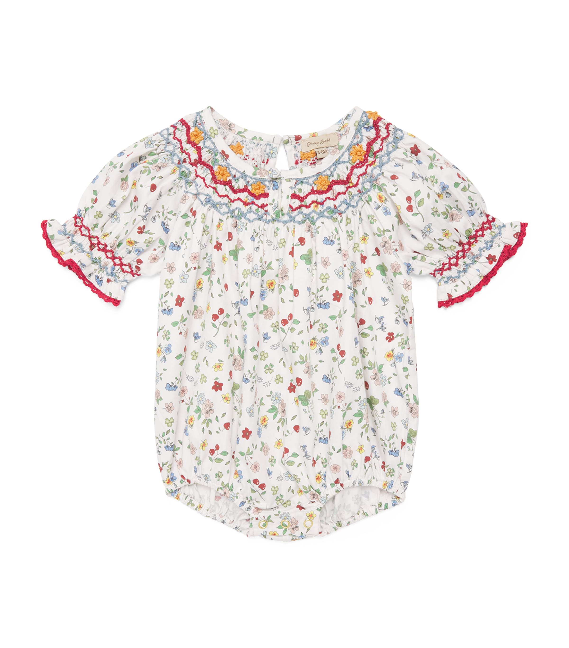 Shirley Bredal Cotton Smocked Madeline Bodysuit (3 Months - 3 Years) Tut Tutti Frutti Image 1
