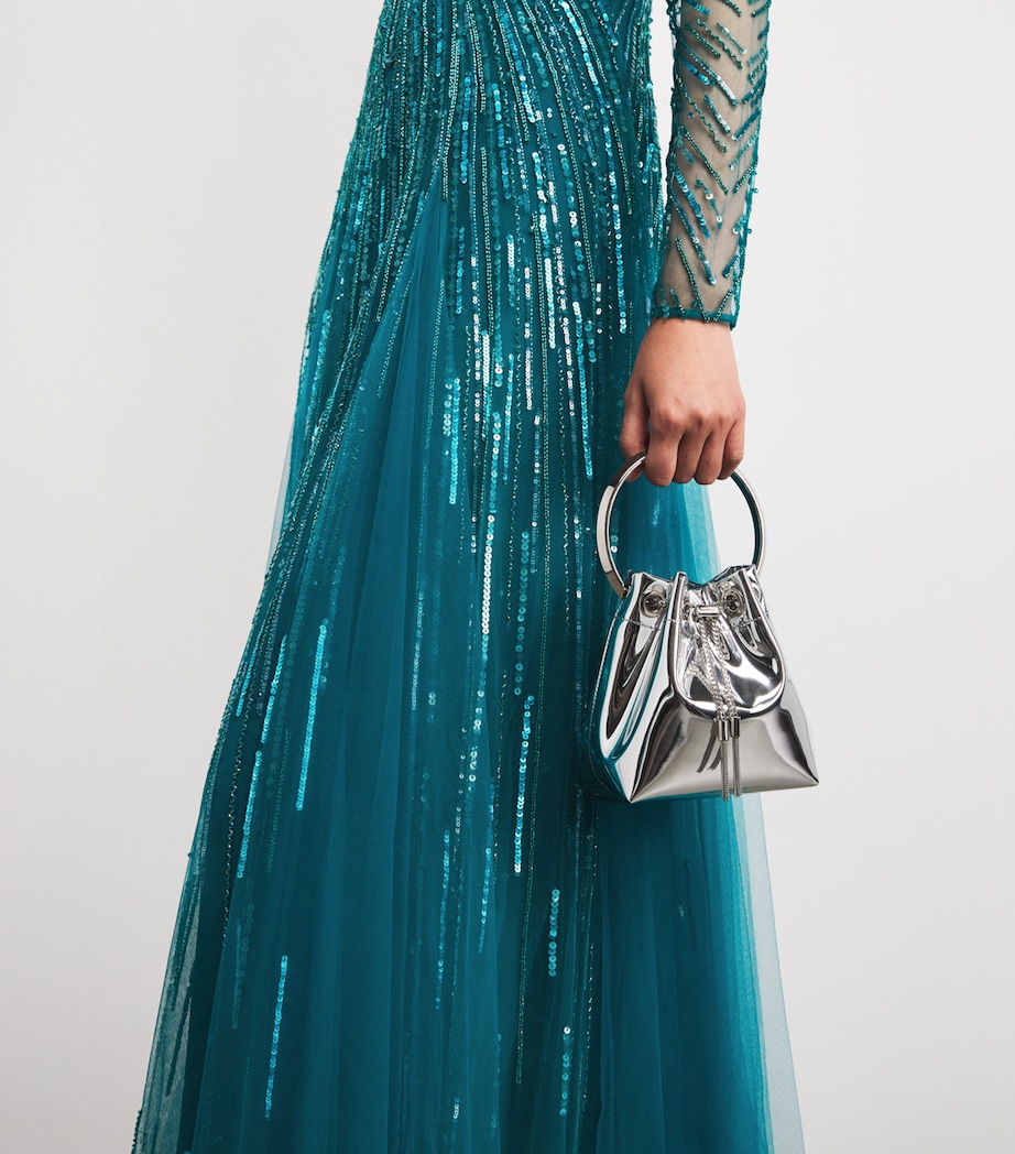 Tulle Sequinned Gown 194916 PACIFIC Image 6