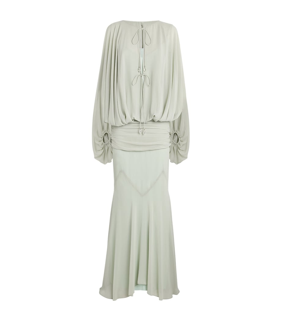 De La Vali Womens Chiffon Eulalia Maxi Dress Ice Green Image 1
