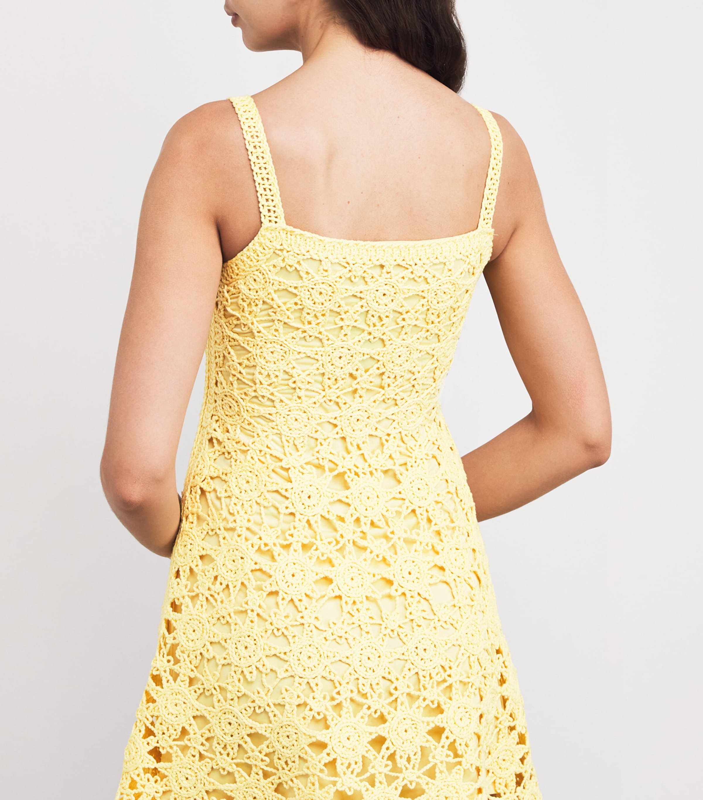 Maje Cotton Crochet Mini Dress | Harrods US