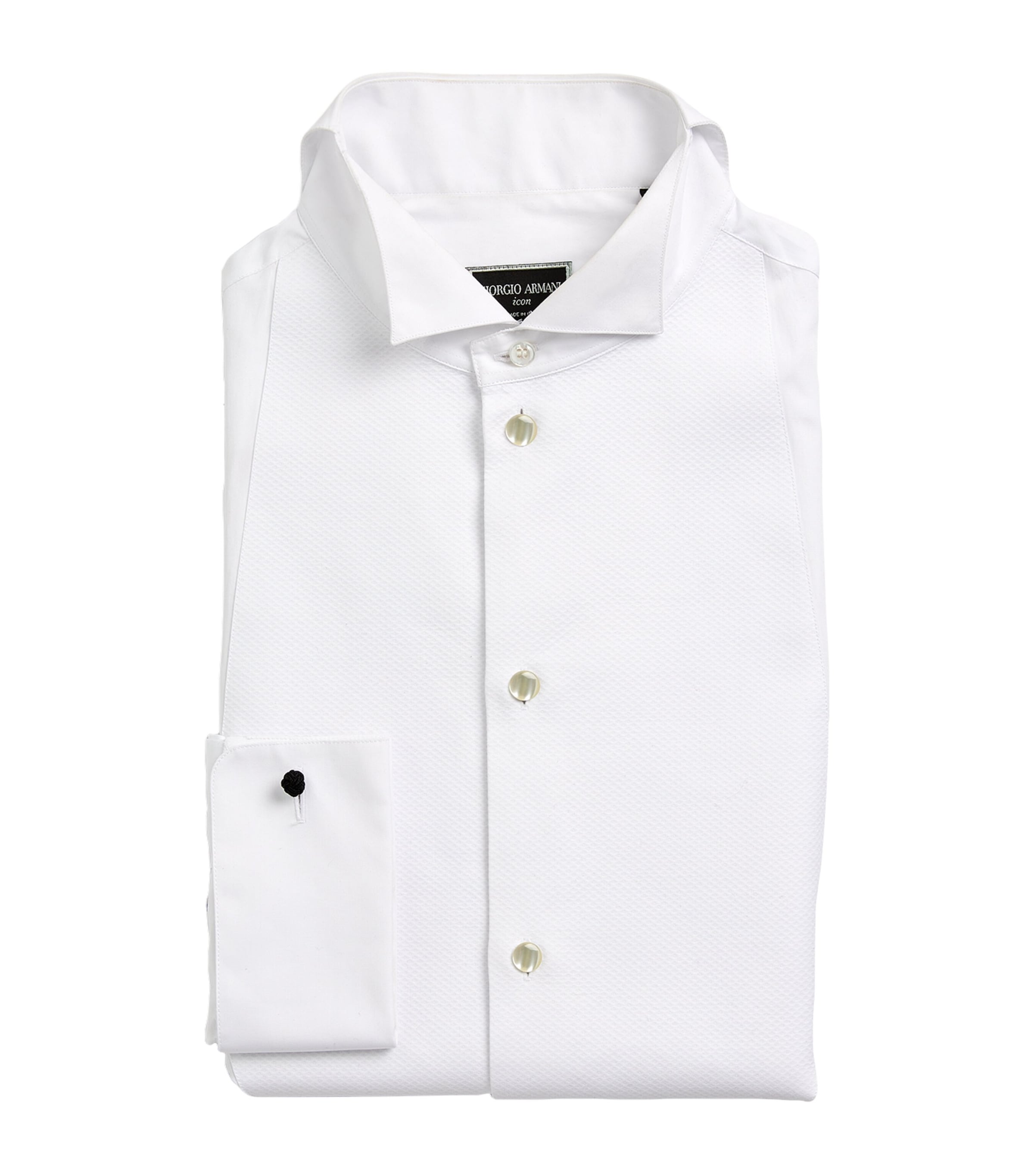 Shop Giorgio Armani Icon Dress Shirt In White