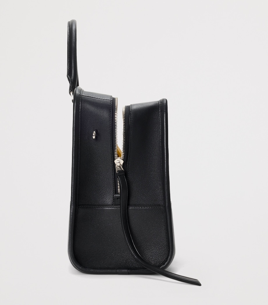 LOEWE x Cosima Von Bonin Large Leather Amazona 180 Lazy Dog Top-Handle Bag Black/yellow Image 4