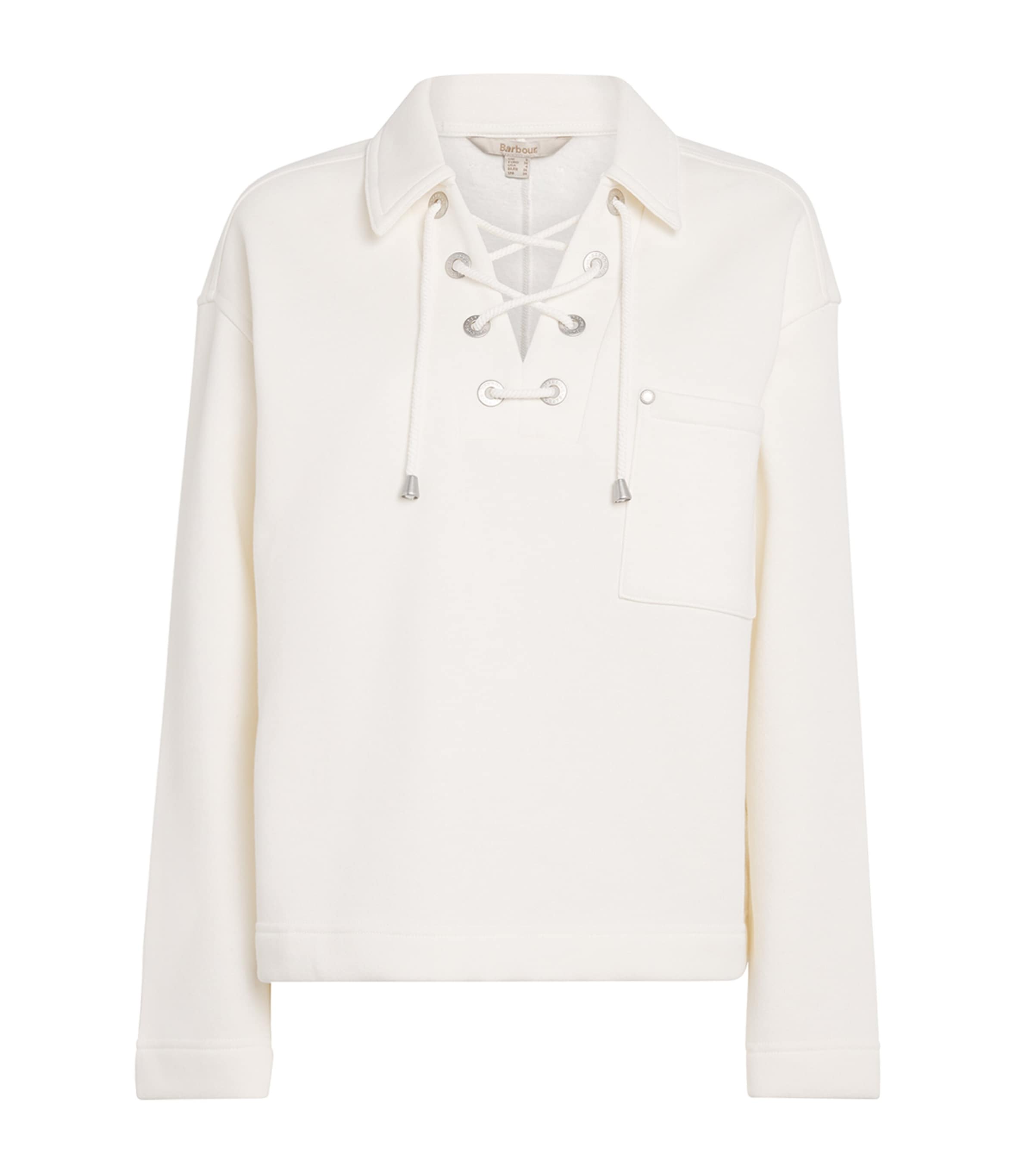 Barbour Womens Cotton-Blend Daya Sweater Ecru Image 1