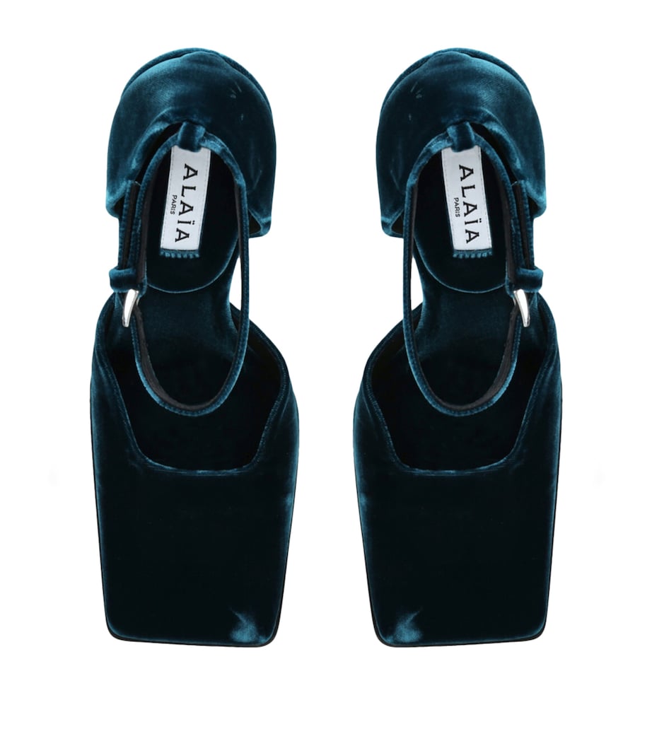 Velvet D’Orsay Pumps 90 PETROL Image 4