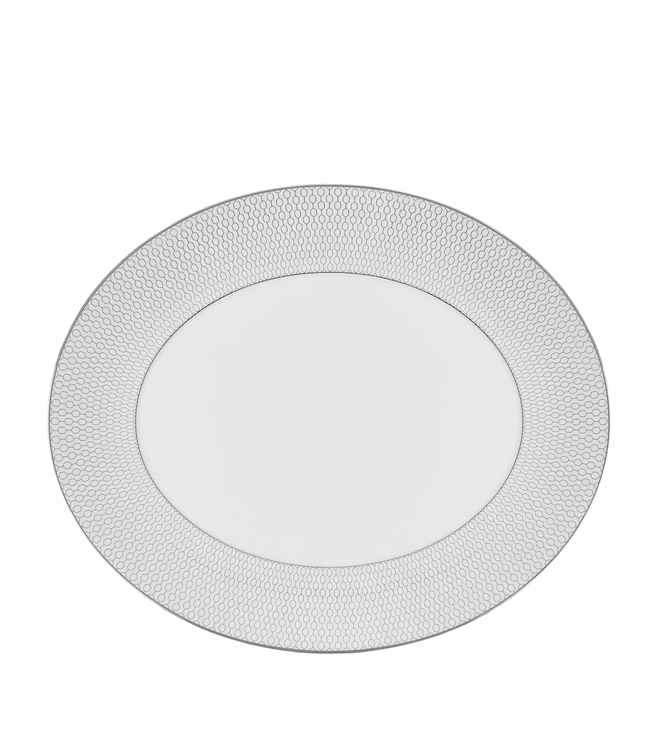 Wedgwood Gio Platinum Oval Platter (33cm) White Image 1