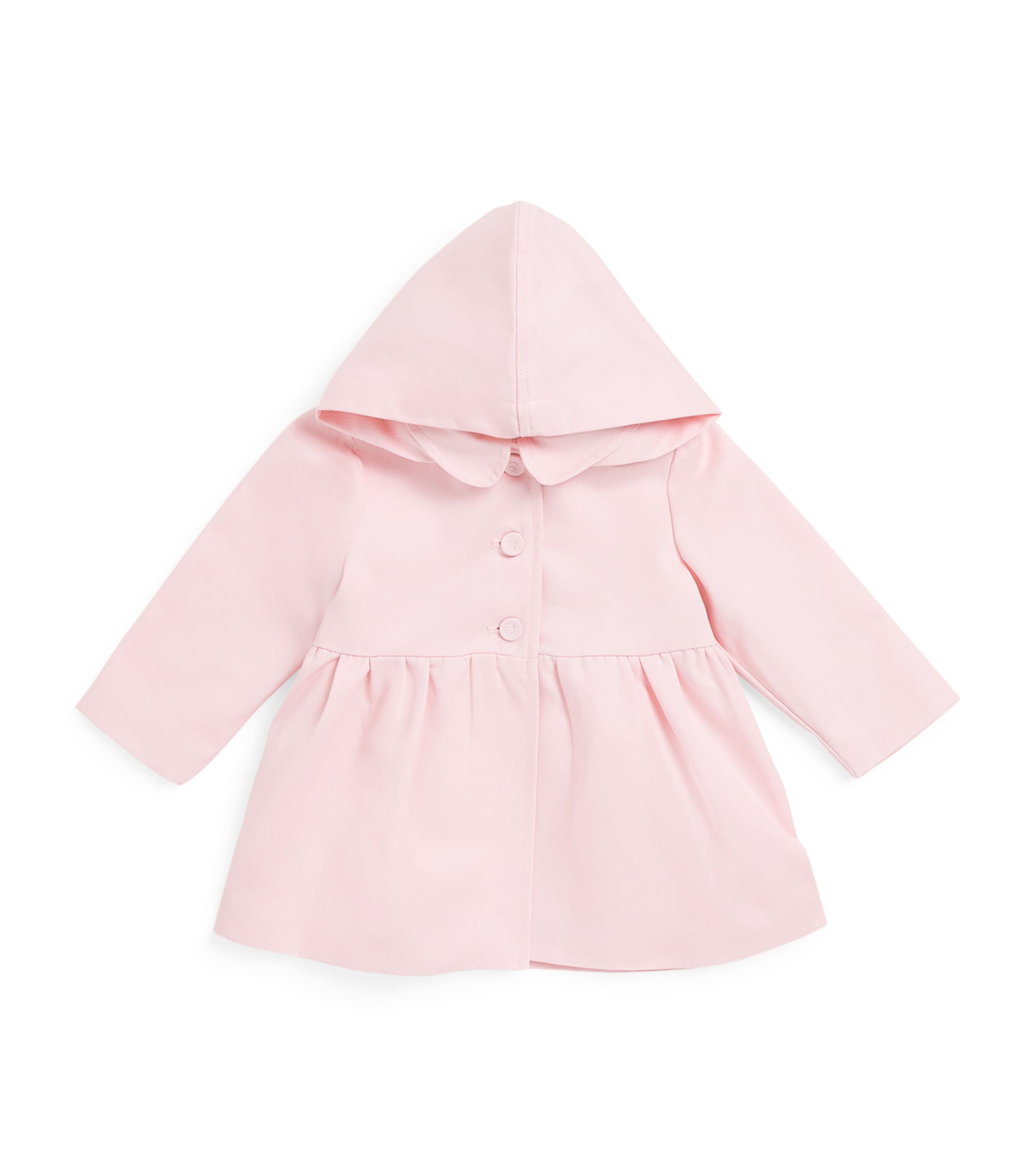 Twill Hooded Trench Coat (3 Months - 4 Years) 31ROSE PÂLE Image 1