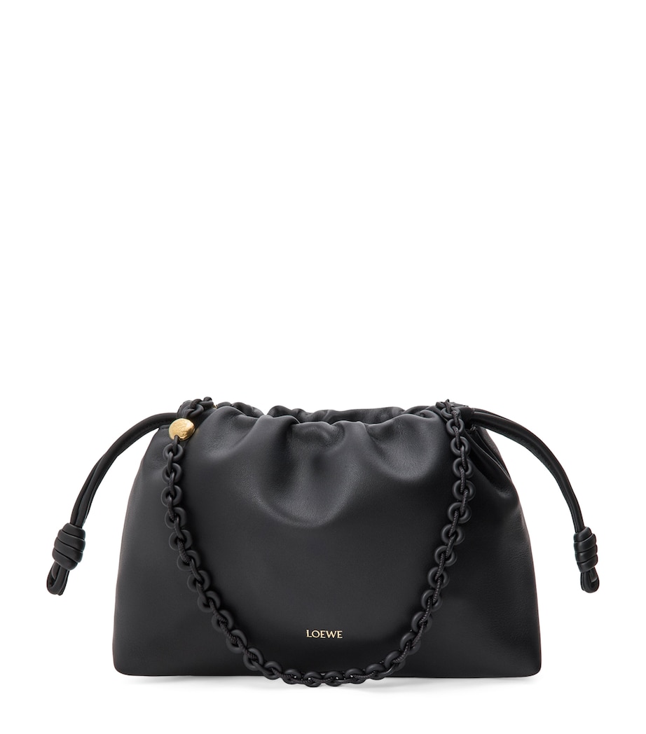 Medium Leather Flamenco Purse BLACK Image 1