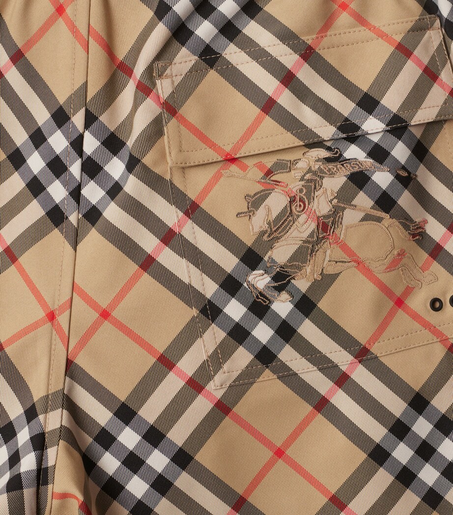 Woven Twill Check Shorts SAND IP CHECK Image 5