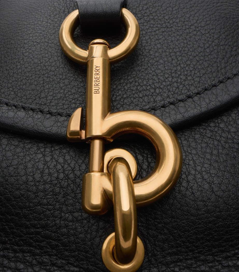 Mini Calfskin B Clip Messenger Bag BLACK Image 6