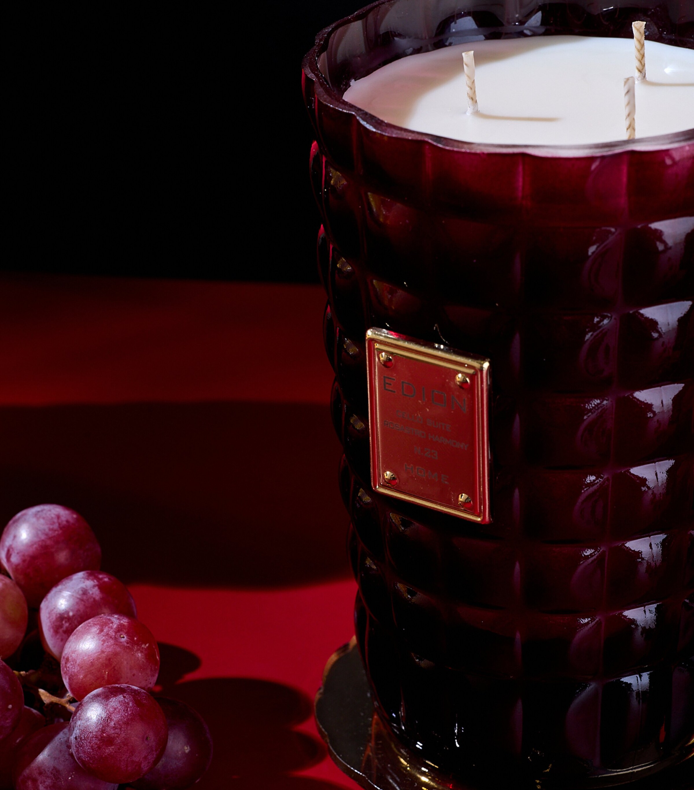 EDION Cello Suite No.23 Rosastro Harmony Candle (500g) Burgundy Image 3