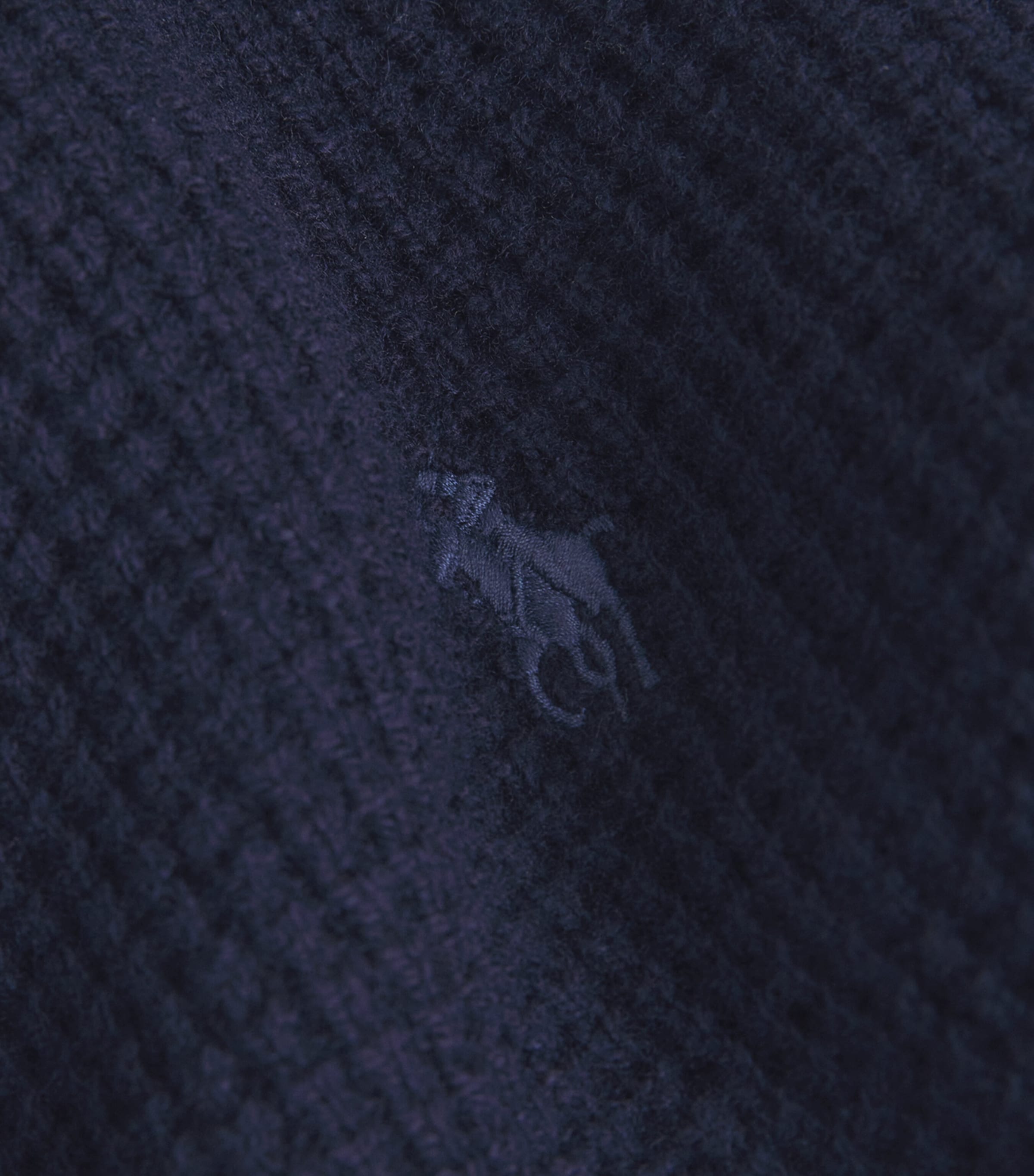 Wool-Cotton Polo Sweater HUNTER NAVY Image 5