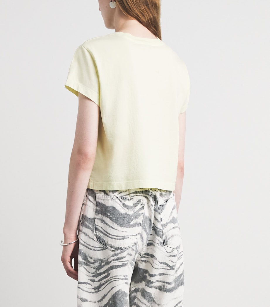 AGOLDE Organic Cotton Adine Shrunken T-Shirt Lemon Drop Image 5