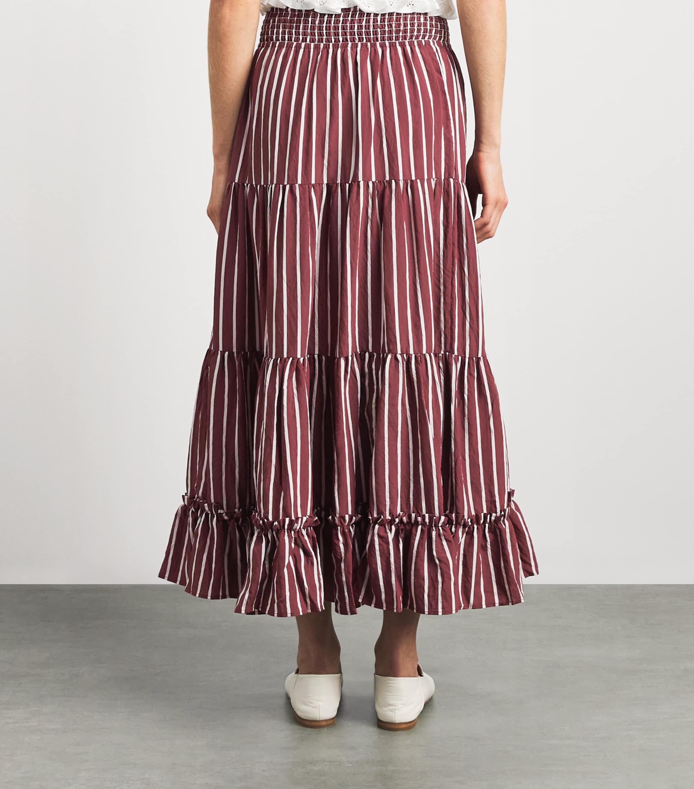 Claudie Pierlot Womens Stripe Midi Skirt Dual Color Image 5