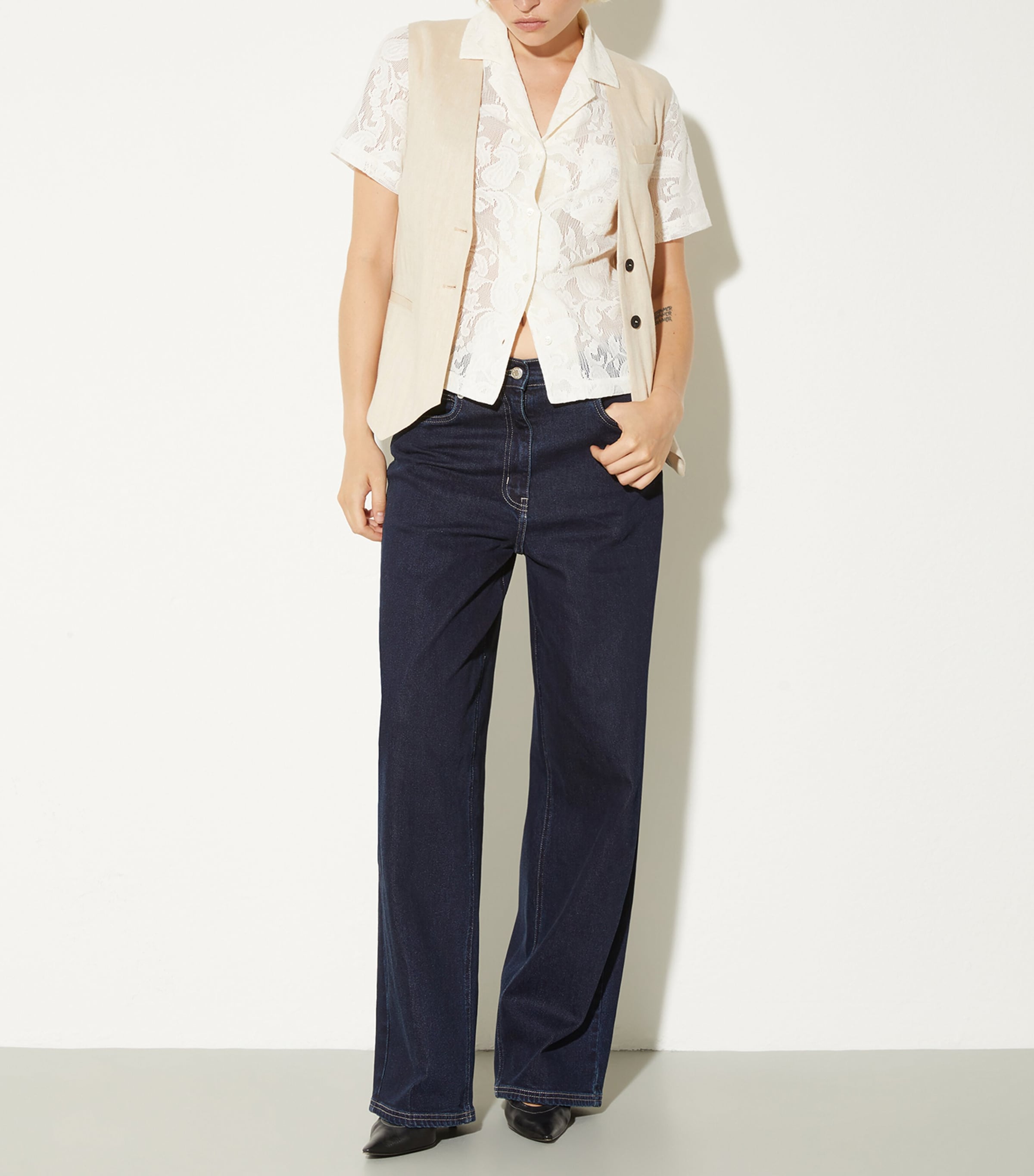 MAX&Co. Womens Straight Jeans Navy Image 5
