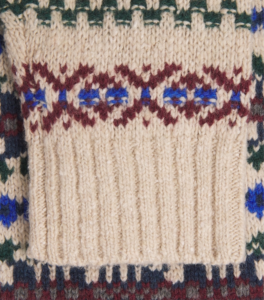 Wool-Blend Jacquard Sweater ECRU Image 5