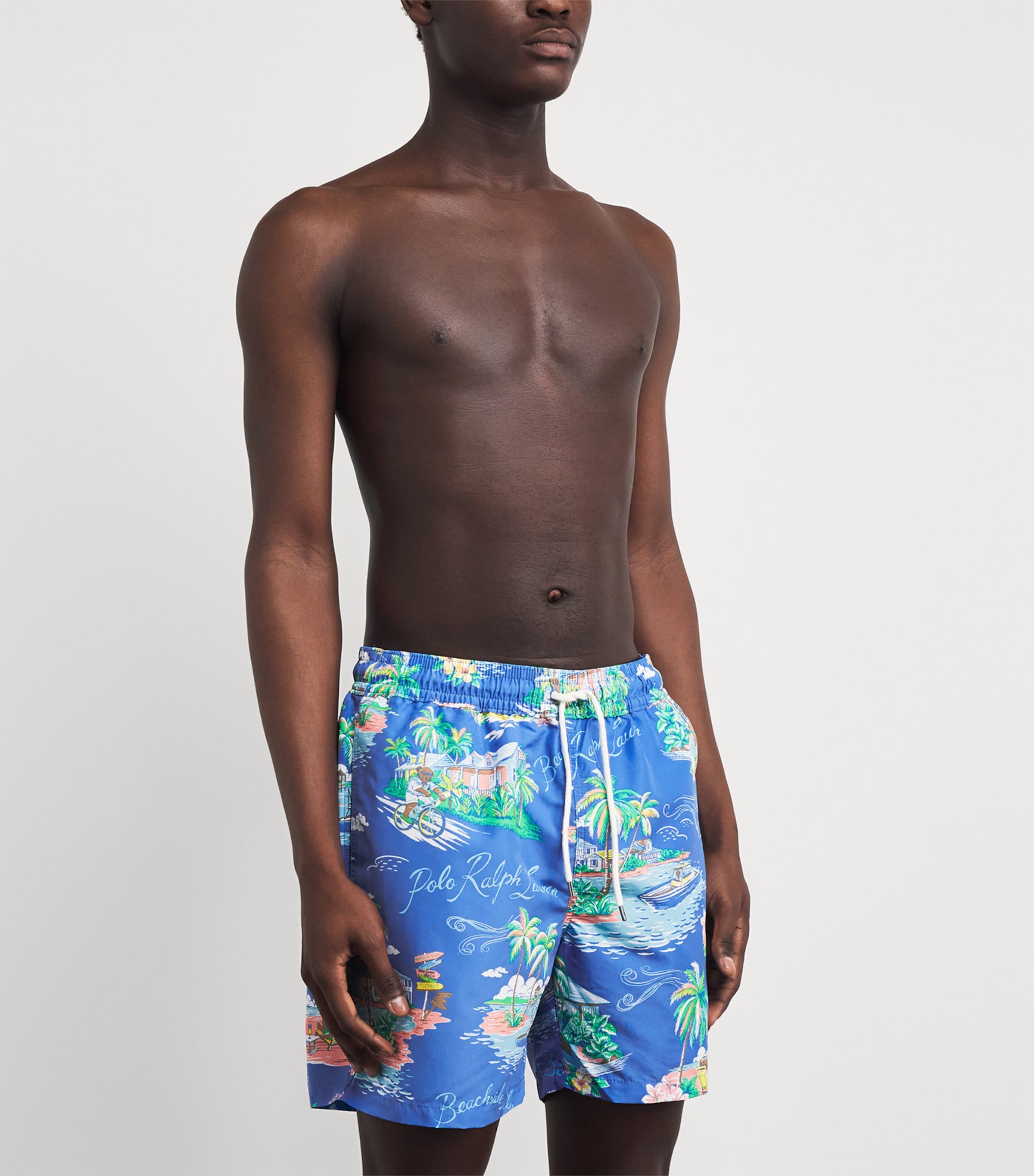 Polo Ralph Lauren Mens Printed Traveller Swim Shorts Bahamas Bear Image 3