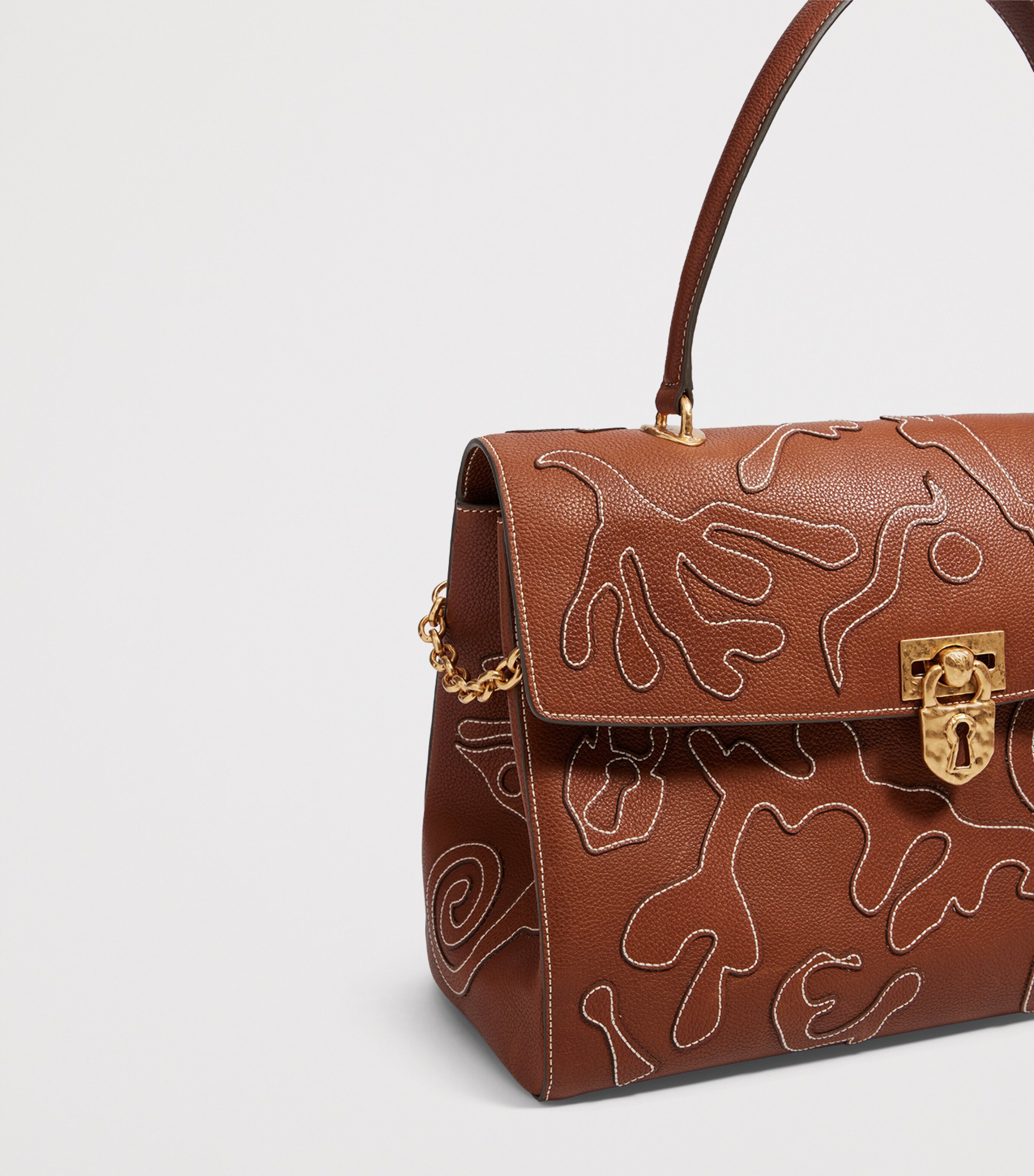 Leather Soft Secret Shoulder Bag 806 CARAMEL Image 5