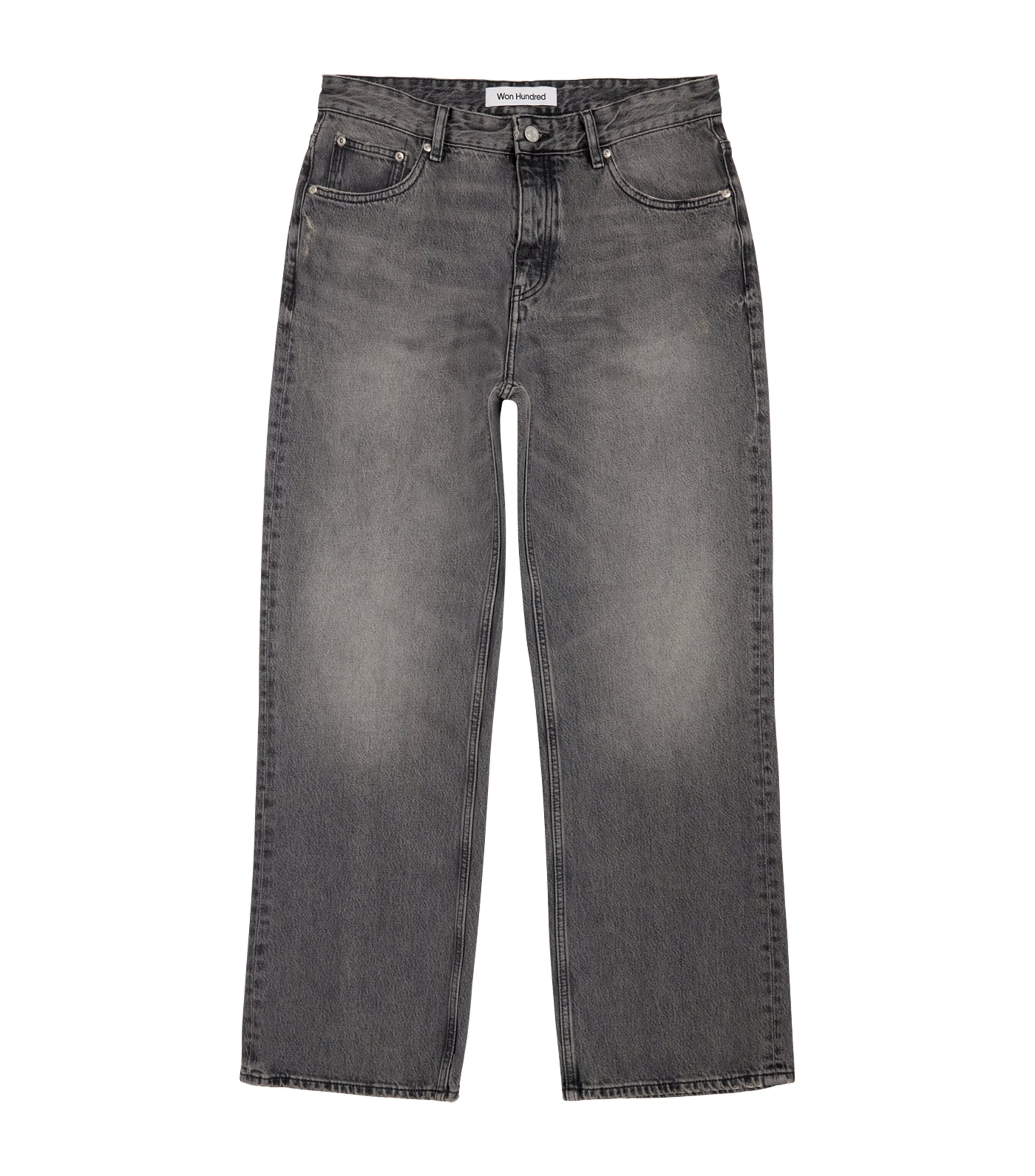 Won Hundred Mens Genoa Straight Jeans Tinted Grey Image 1
