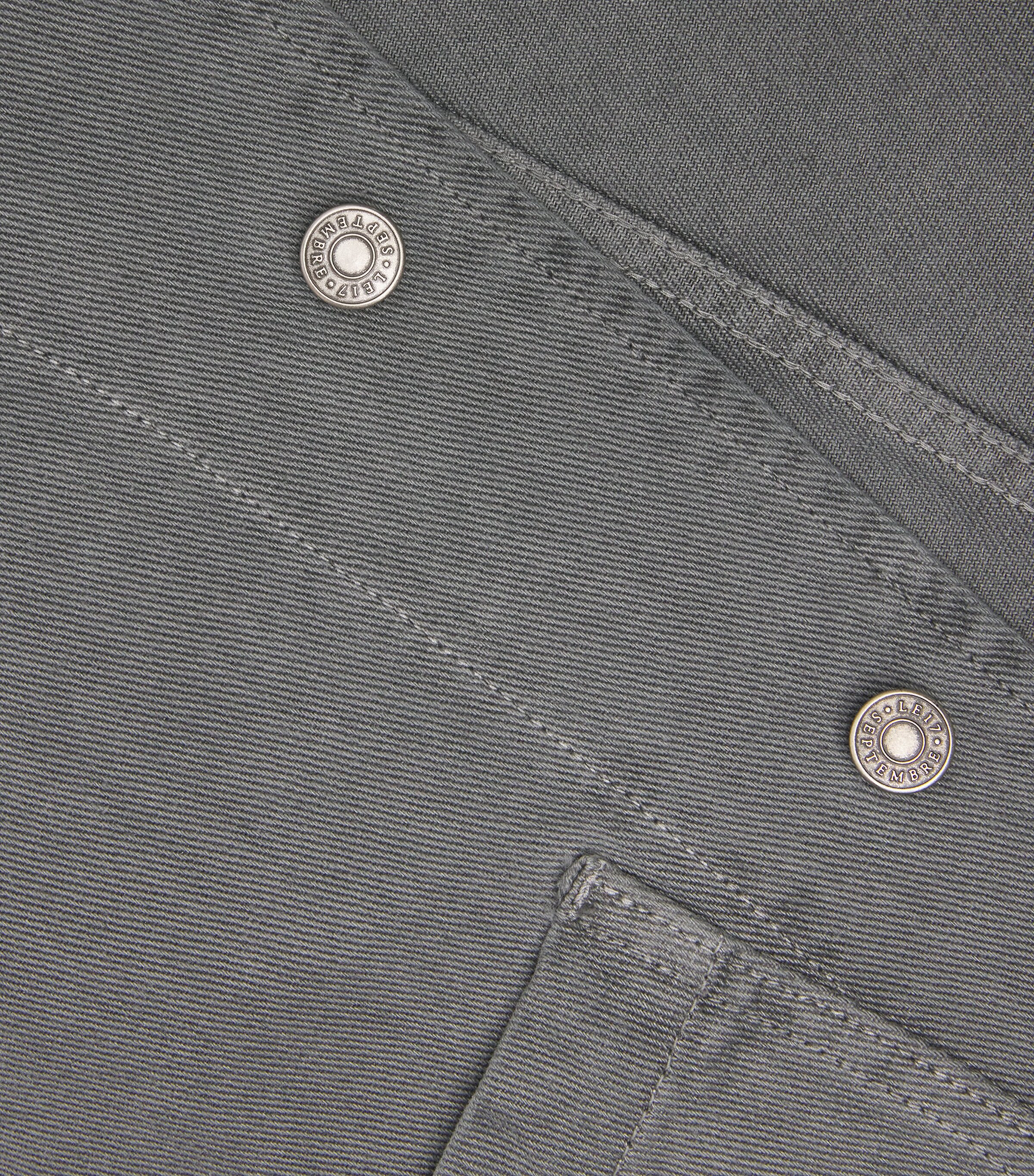 Garment-Dyed Denim Jacket GREY Image 5