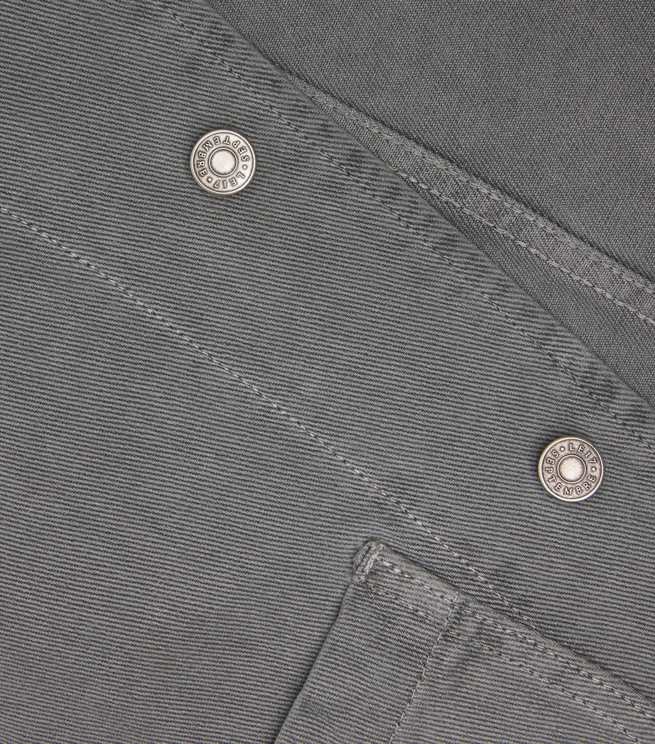 Garment-Dyed Denim Jacket GREY Image 5