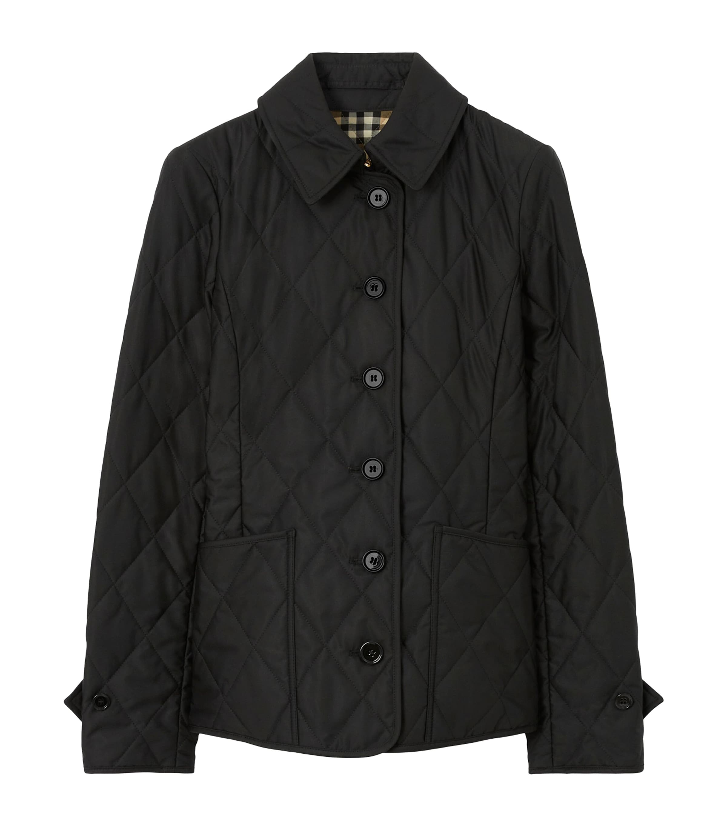 Burberry Womens Quilted Thermoregulated Jacket Black Image 1