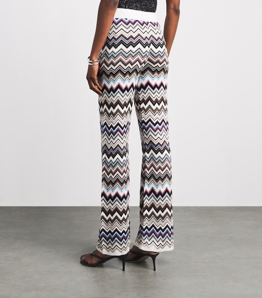 Missoni Womens Chevron Knit Trousers Smsplmtcl Bl,fsa,ntl Image 5