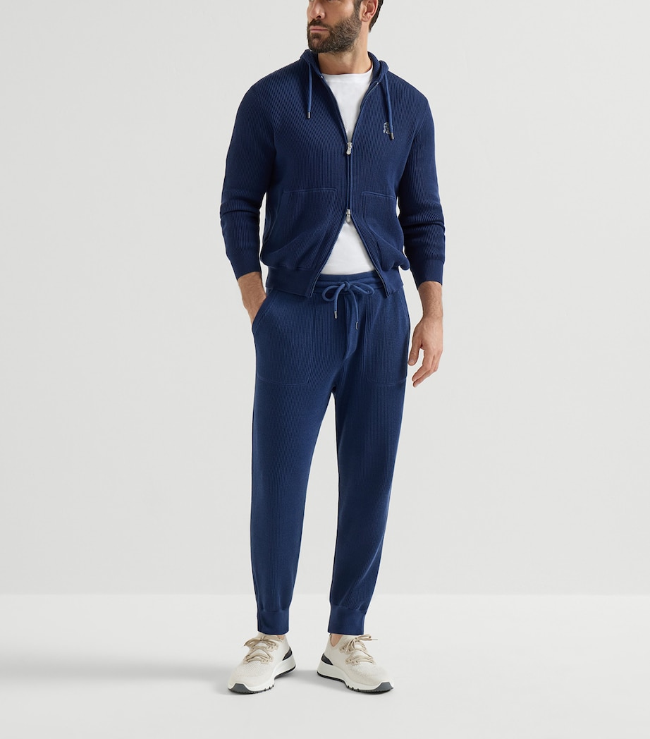 Brunello Cucinelli Cotton-Blend Chiné-Knit Sneakers Image 2