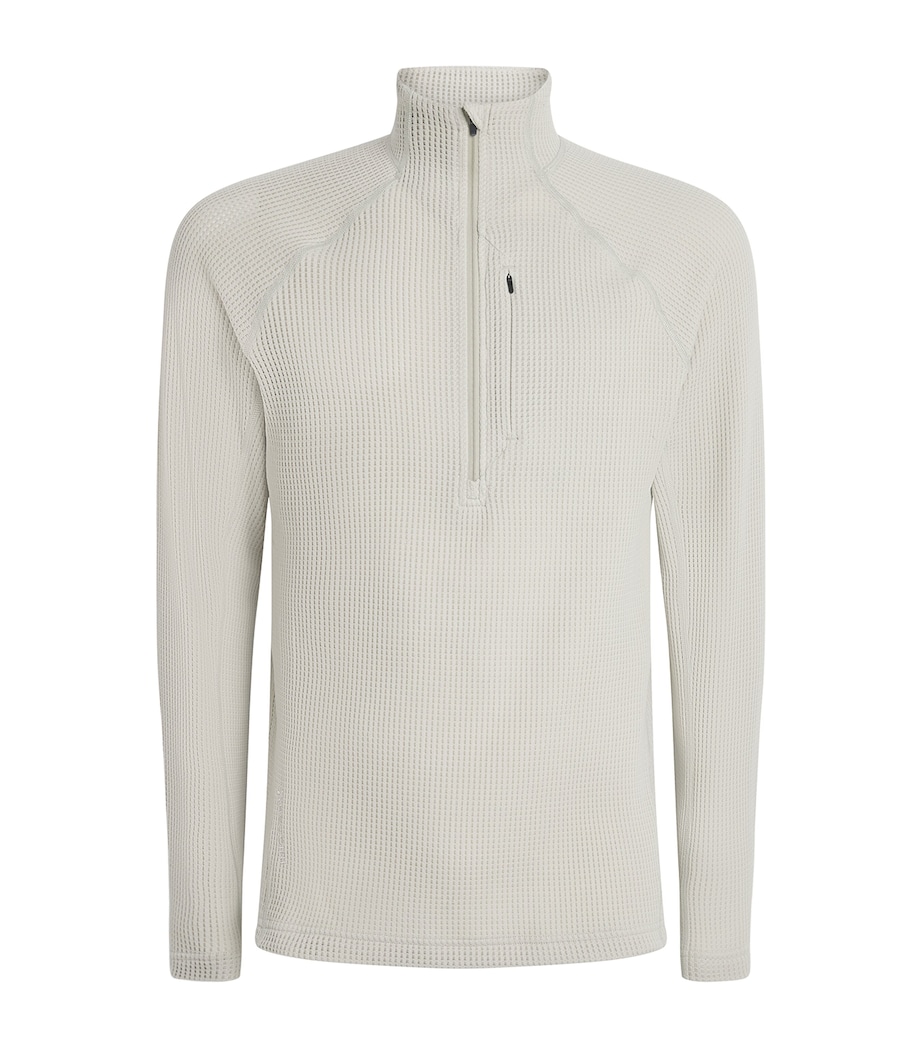 Houdini Mens Technical Mesh Half-Zip Sweatshirt Greenish Grey Image 1
