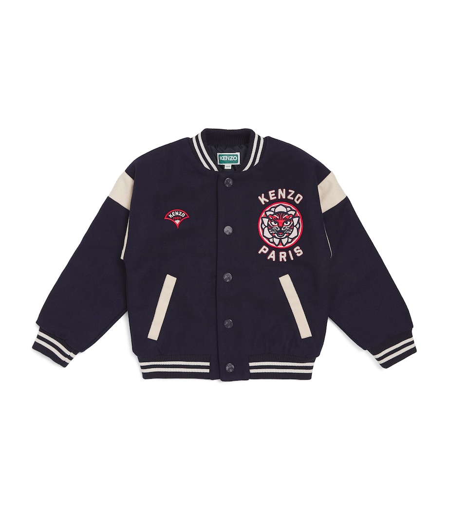 Kenzo Kids Navy Embroidered Tiger Varsity Jacket (2-14 Years