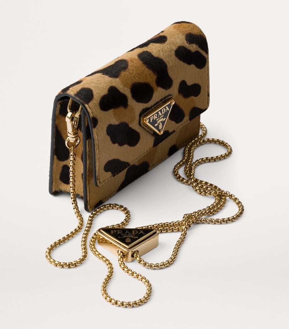 Prada Calf Hair Leopard Print Card Holder Image 4