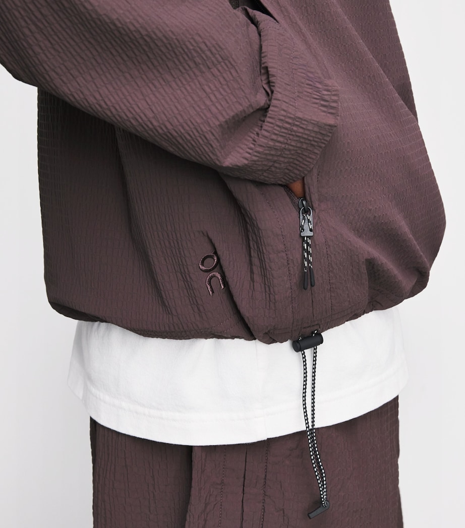 On Mens Textured Courtside Half-Zip Jacket Mulberry Image 3