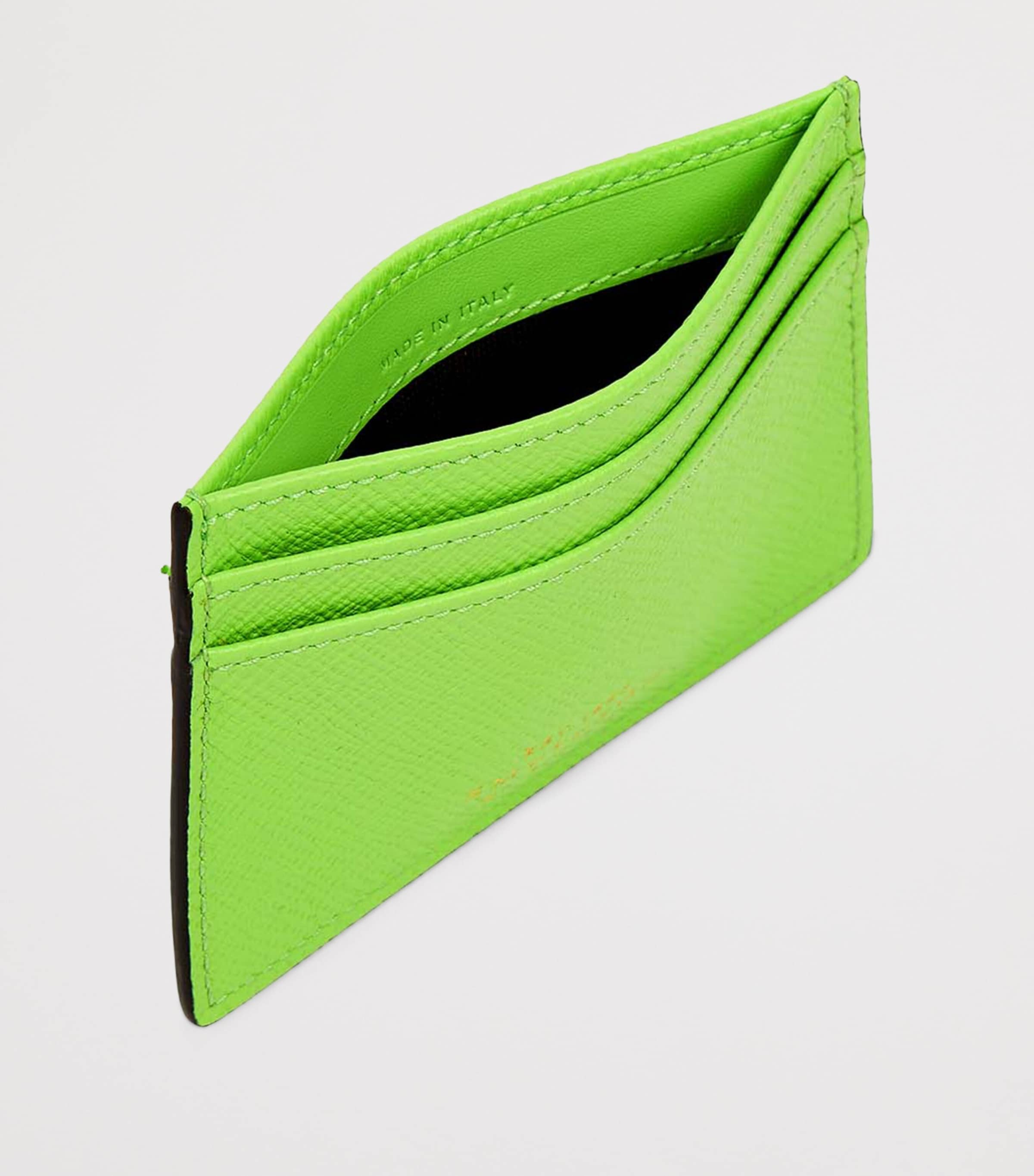 Smythson Panama Leather Card Holder Apple Green Image 2