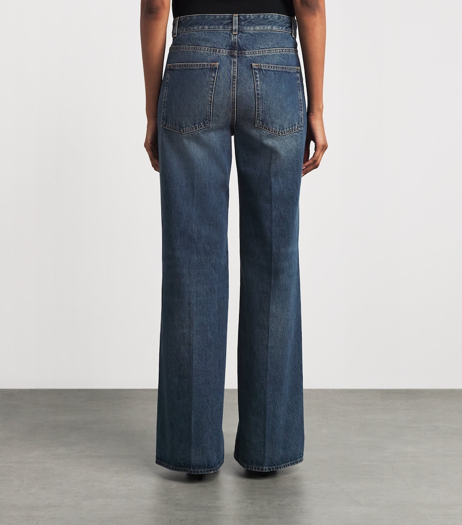 ME+EM Womens Leg Elongator Jeans Authentic Dark Wash Image 5