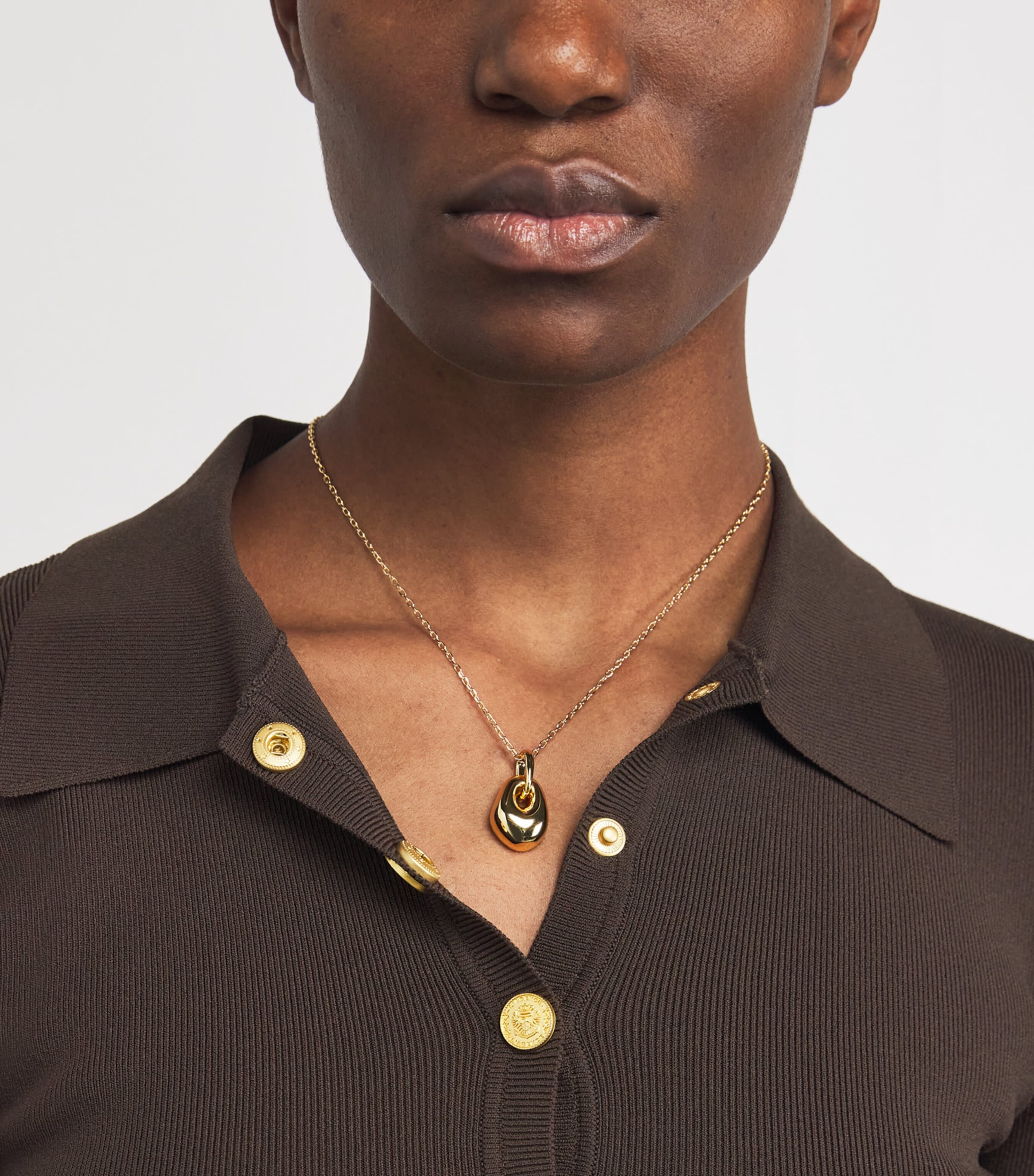 Knitted Elisabetta Bodysuit DARK BROWN/GOLD Image 6