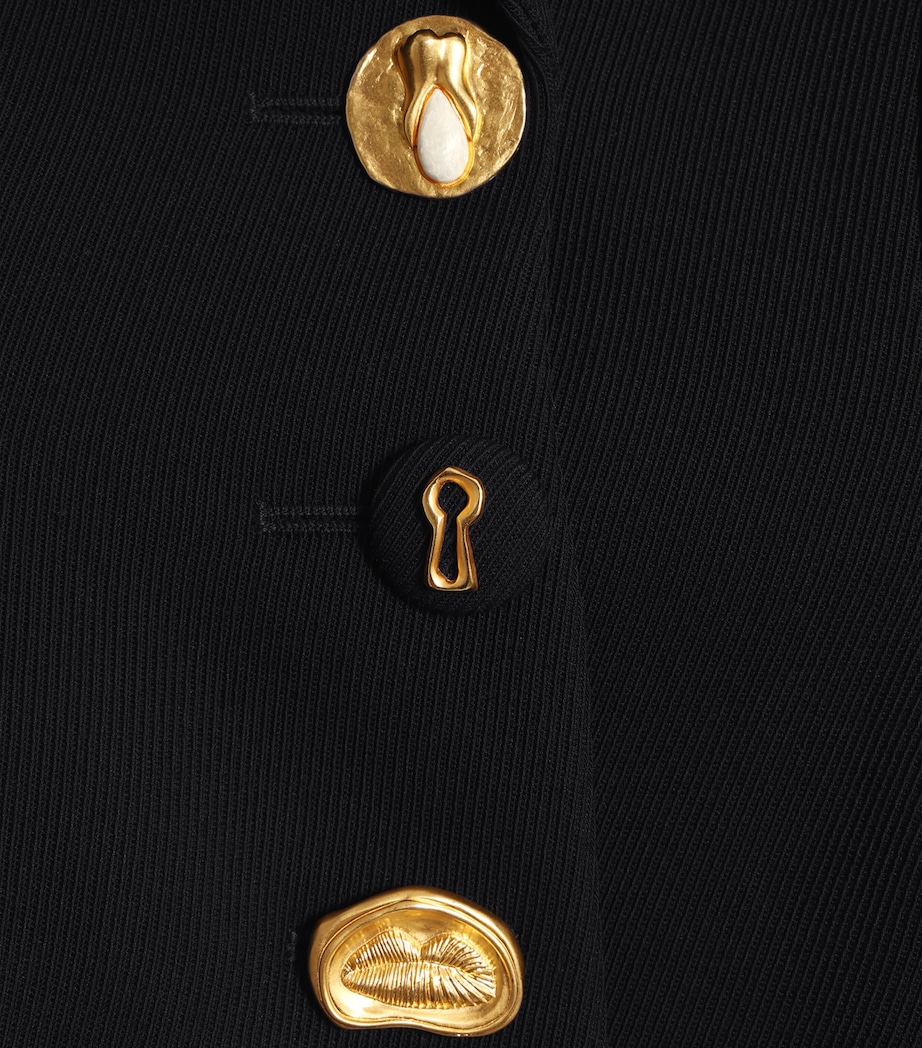 Schiaparelli Womens Virgin Wool Basque Jacket Black Image 5