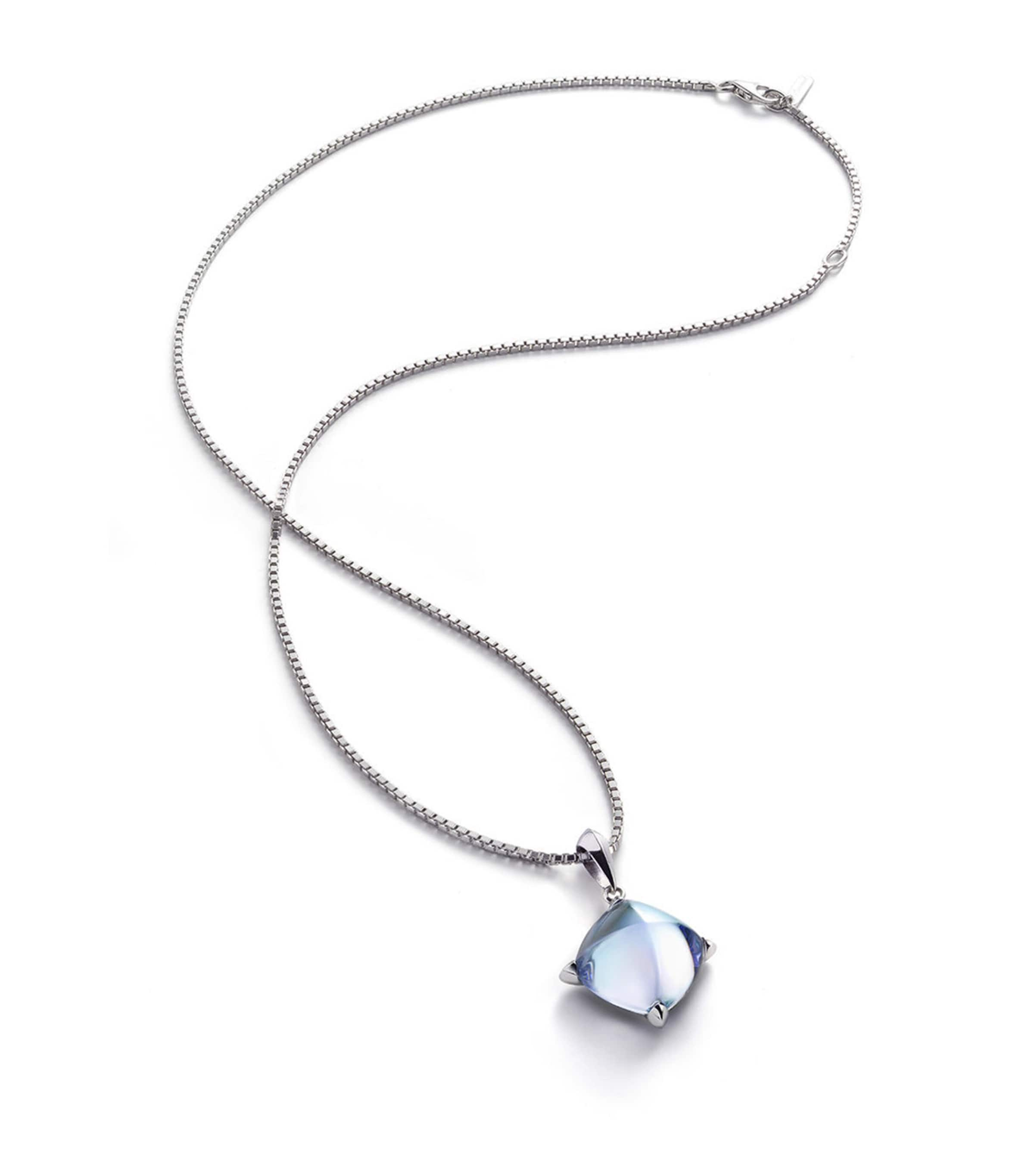 Baccarat Sterling Silver Médicis Aqua Mirror Choker In Metallic