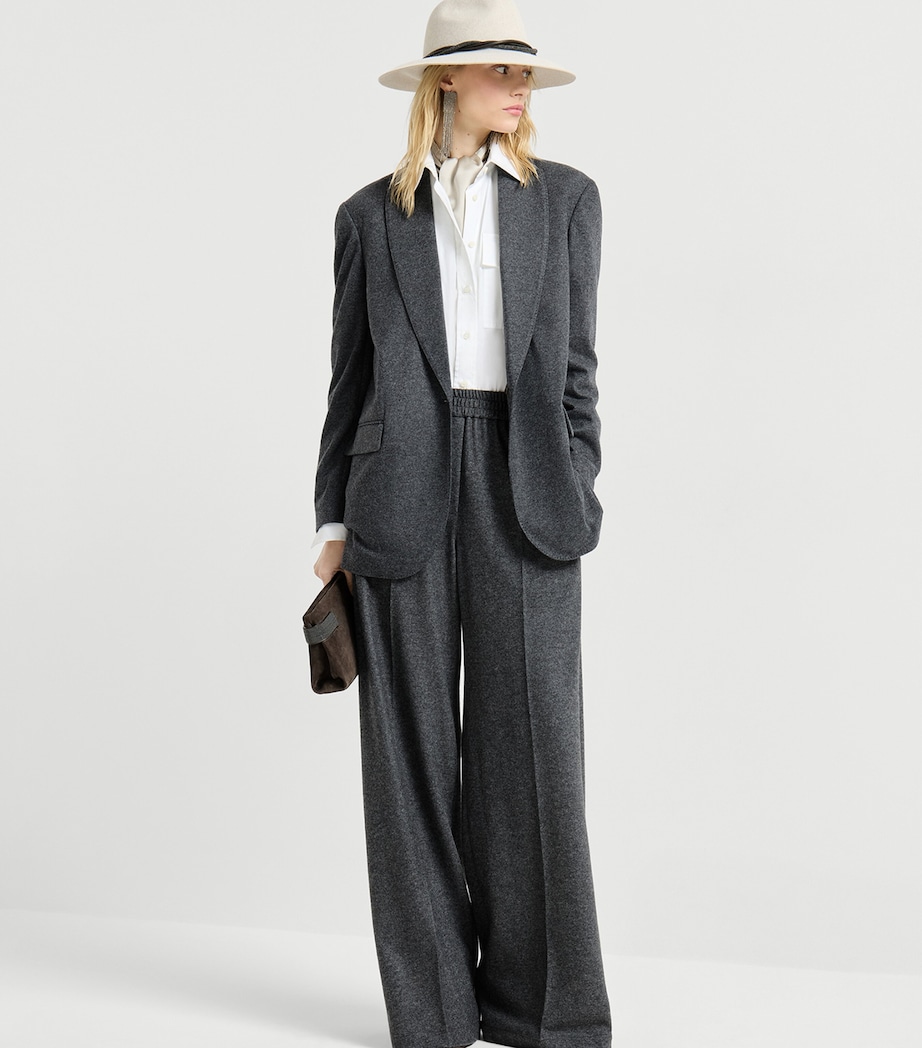 Cashmere Wide-Leg Trousers C3422 Image 2