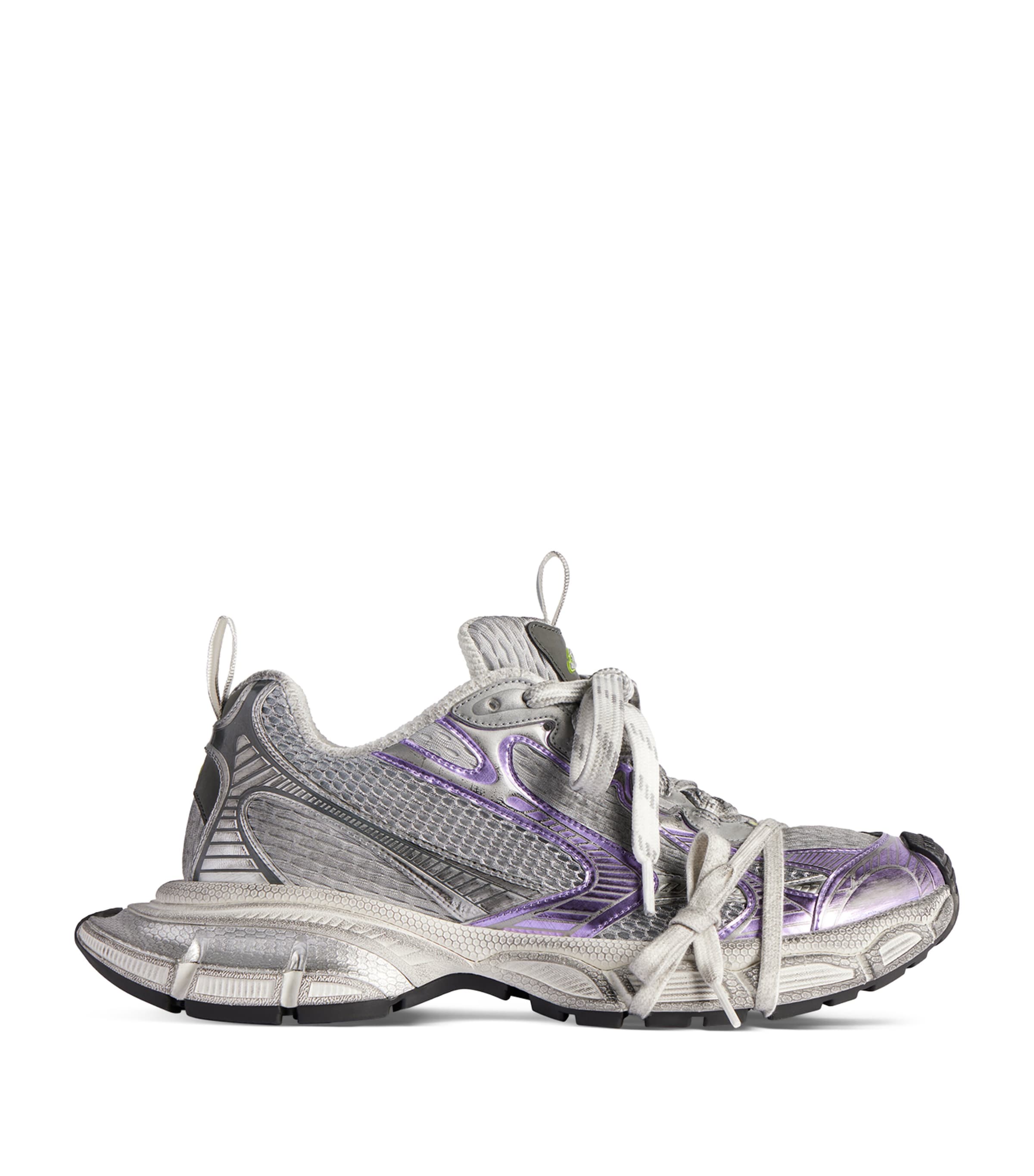 Shop Balenciaga Metallic Mesh 3xl Sneakers In Grey