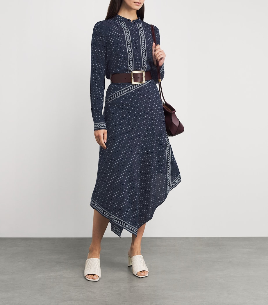 Asymmetric Hartley Midi Skirt B1106 NAVY MULTI Image 2