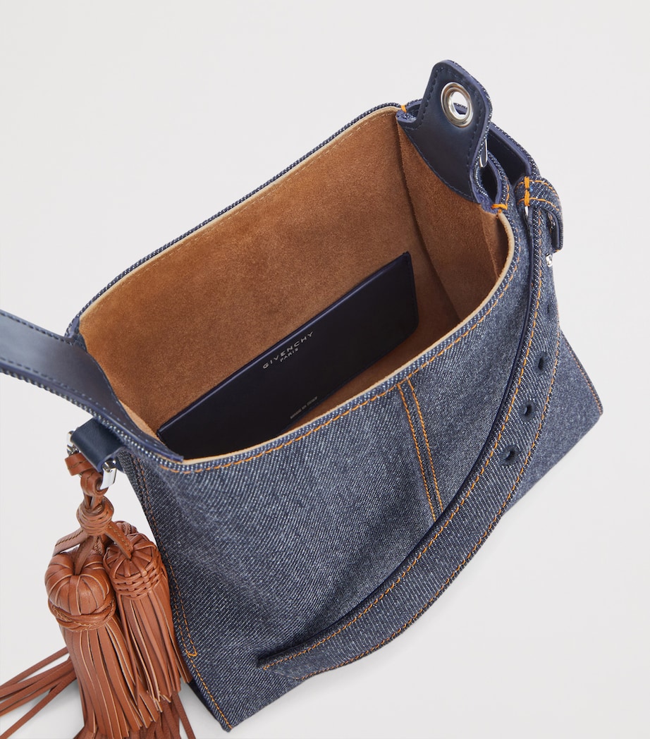 Mini Denim Day Hobo Bag INDIGO BLUE Image 4