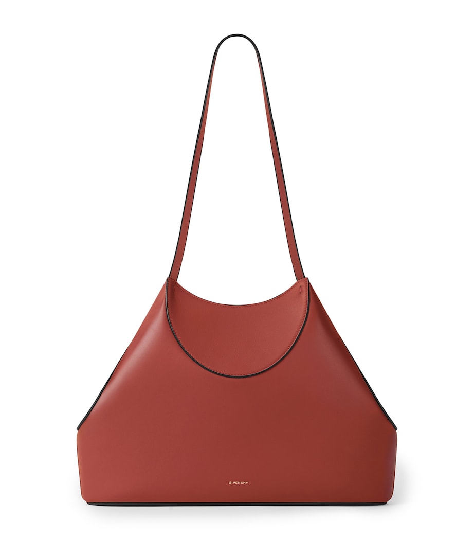 Small Leather Facet Shoulder Bag TERRACOTTA Image 1
