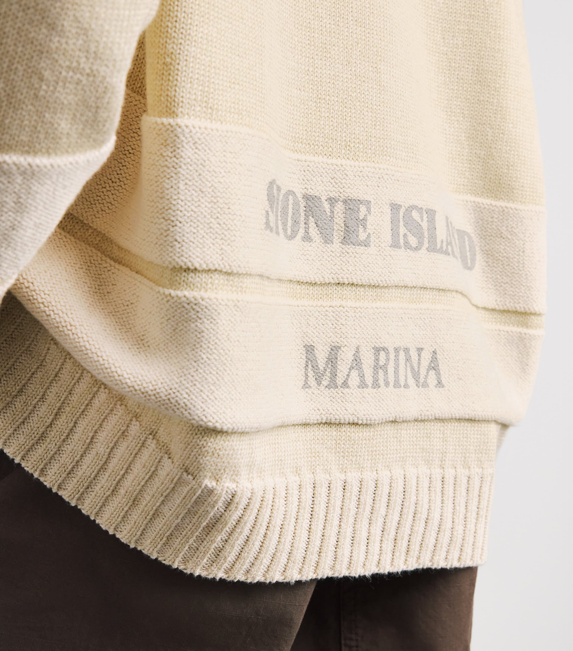 Stone Island Mens Organic Cotton-Linen Marina Sweater Image 3