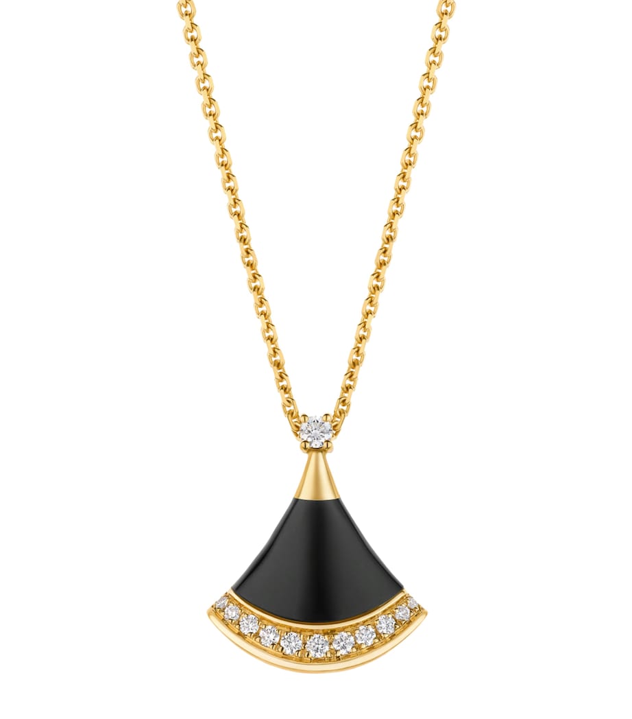 Yellow Gold, Diamond and Onyx Divas’ Dream Necklace YELLOW GOLD Image 1