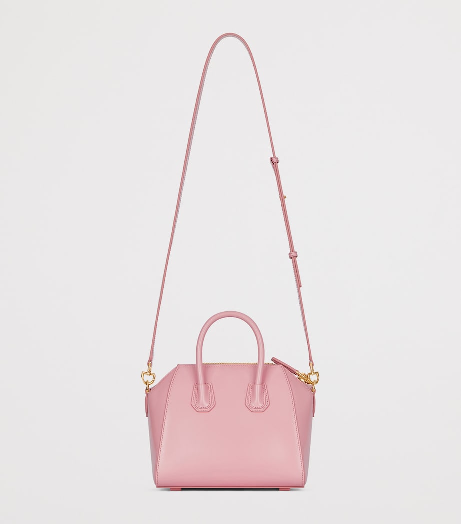 Mini Leather Antigona Top-Handle Bag FLAMINGO Image 4
